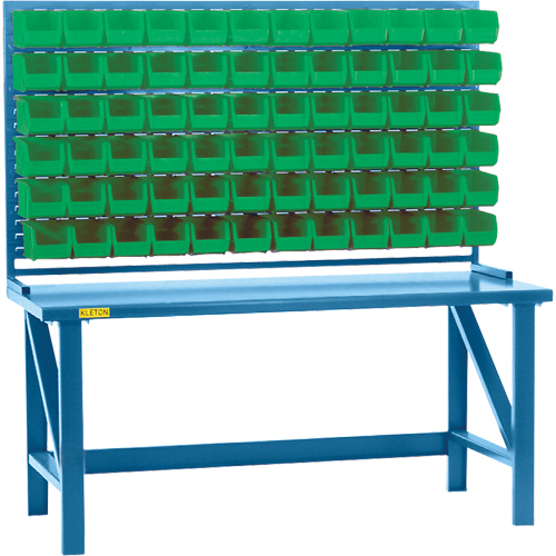 Rayonnage &agrave; persienne avec bacs, 72 bacs, 72" la x 15" p x 40" h Cam Industrial