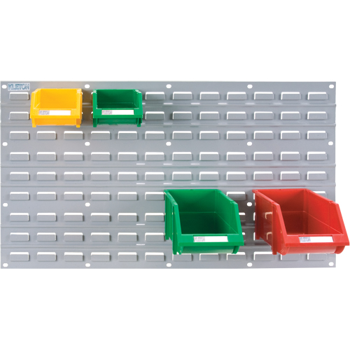 Metal Louvered Panel Bin Support Rack, 32 Bins, 36" W x 1/8" D x 19" H Cam Industrial