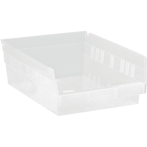 Bacs de rangement pour tablettes, 8-3/8" la x 4" H x 11-5/8" p, Transparent, Capacit&eacute; 30 lb Cam Industrial