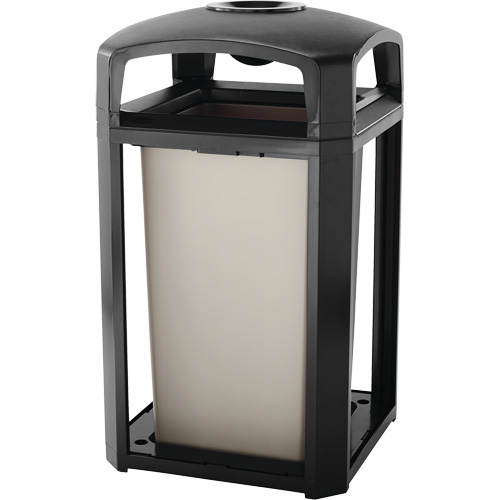 Cendrier et corbeille pour d&eacute;chets de s&eacute;rie classique de s&eacute;rie Landmark, Plastique, Capacit&eacute; 50 gal. US, Hauteur 46-1/2" Cam Industrial