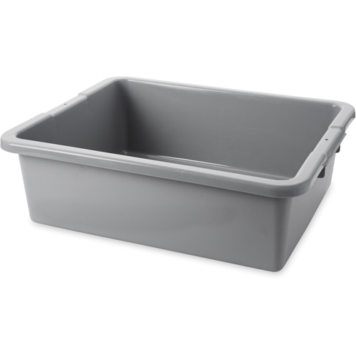 Undivided Bus/Utility Box, 7" H x 21.5" D x 17" L, Polyethylene, Grey Cam Industrial