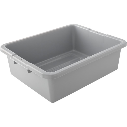Undivided Bus/Utility Box, 7" H x 21.5" D x 17" L, Plastic, Grey Cam Industrial