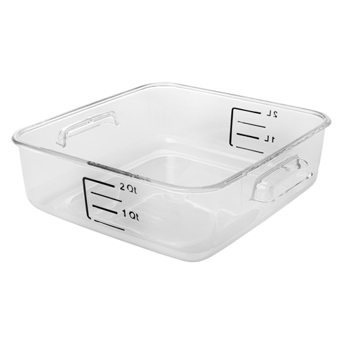 Contenant carr&eacute; &agrave; encombrement r&eacute;duit Rubbermaid, Plastique, Capacit&eacute; de 1,9 L, Transparent Cam Industrial