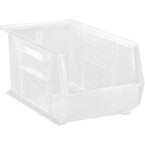 Bac transparent ultra empilable & suspendable, 8-1/4" la, 7" h x 14-3/4" p, Transparent Cam Industrial