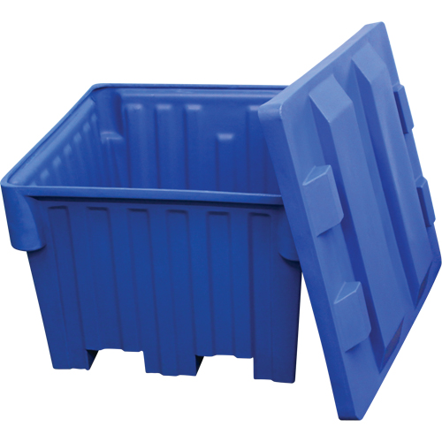 Nesting Forklift Bin, 42" W x 48" D x 30" H, Blue Cam Industrial