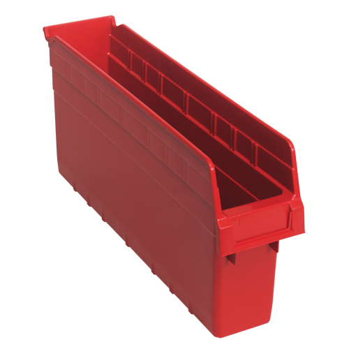 Bacs pour &eacute;tag&egrave;re Store-Max, 4-3/8" la x 8" H x 17-7/8" p, Rouge, Capacit&eacute; 56 lb Cam Industrial