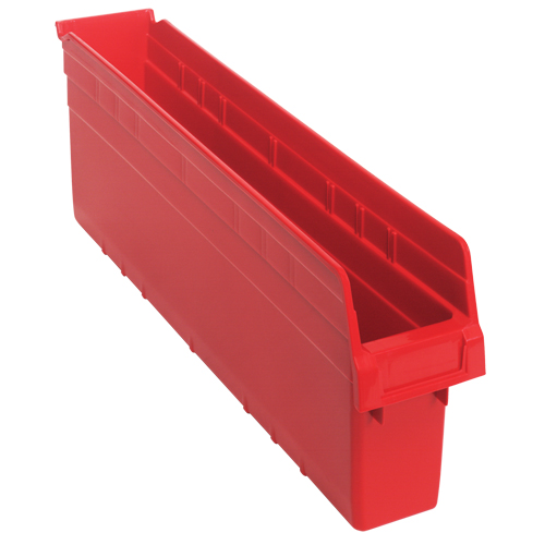 Bacs pour &eacute;tag&egrave;re Store-Max, 4-3/8" la x 8" H x 23-5/8" p, Rouge, Capacit&eacute; 68 lb Cam Industrial