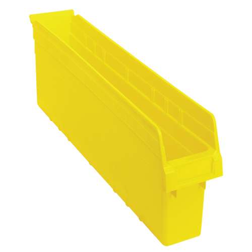 Store-Max Shelf Bins, 4-3/8" W x 8" H x 23-5/8" D, Yellow, 68 lbs. Capacity Cam Industrial
