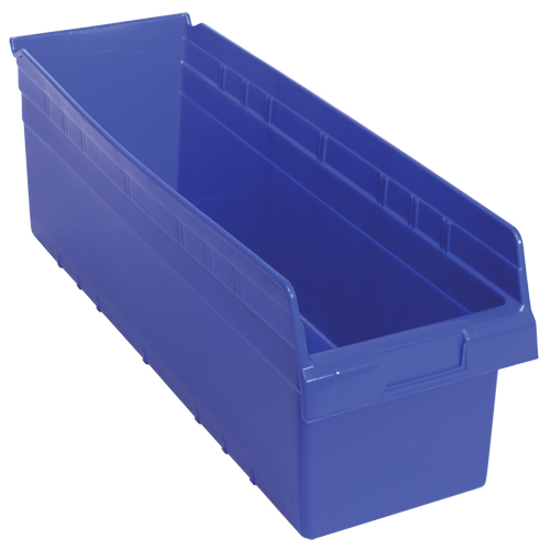 Bacs pour &eacute;tag&egrave;re Store-Max, 8-3/8" la x 8" H x 23-5/8" p, Bleu, Capacit&eacute; 68 lb Cam Industrial
