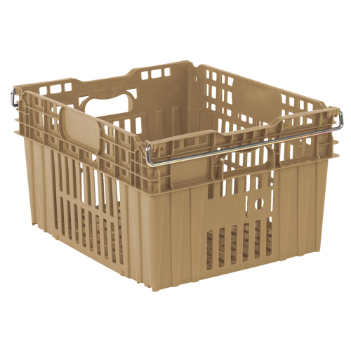 Contenant en plastique empilable Stack-N-Nest pour l'agriculture, 20" x 24" x 13,4", Beige Cam Industrial