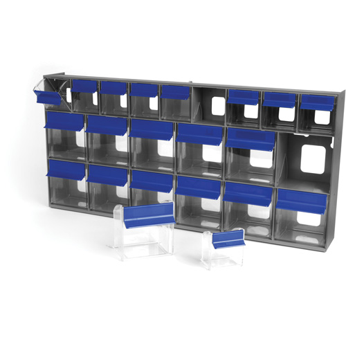 Tilt Bins Unit, 23-5/8" W x 3-5/8" D x 11-1/6" H, 21 Drawers Cam Industrial