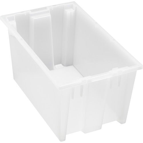 Heavy-Duty Stack & Nest Tote, 9" x 11" x 18", Clear Cam Industrial