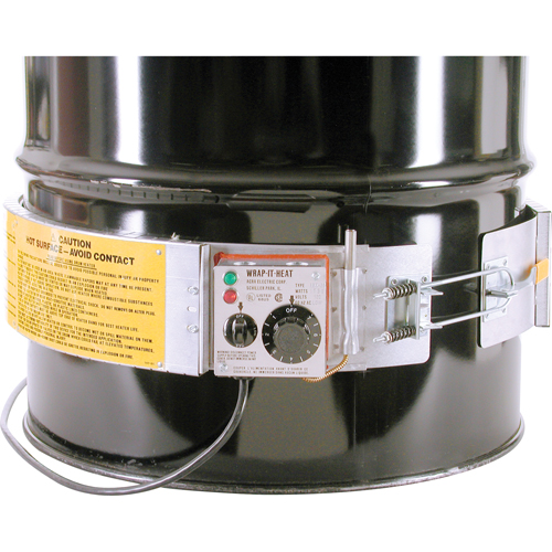 Thermostat Control Heaters, Steel Drums, 5 US gal (4.16 imp. Gal.), 60°F - 250°F, 120 V Cam Industrial