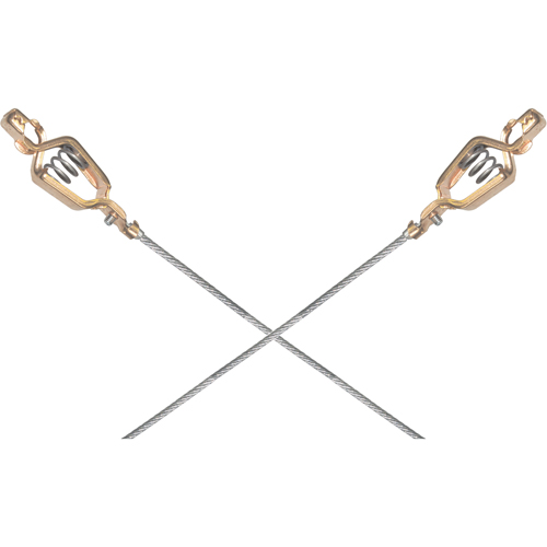 Light-Duty Bonding & Grounding Wire Assemblies - Two Alligator Clips Cam Industrial