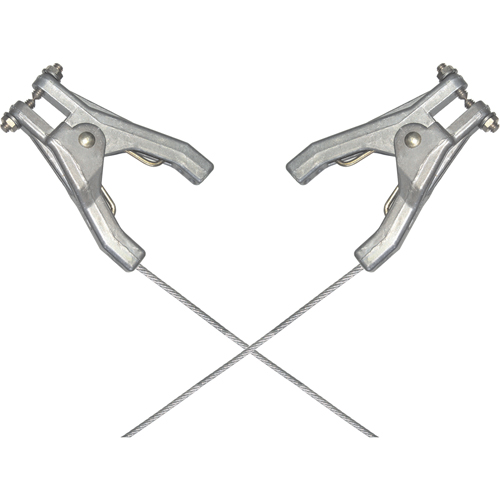 Heavy-Duty Bonding & Grounding Wire Assemblies - Two Hand Clamp Connectors Cam Industrial