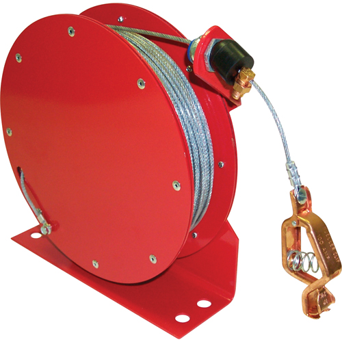 Retractable Grounding Wires, 75' Length, Heavy-Duty Cam Industrial