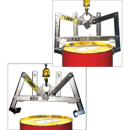 Automatic Vertical Drum Lifters, 55 US gal. (45 Imperial Gal.), 1000 lbs./454 kg. Cap. Cam Industrial