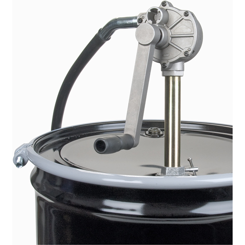 Rotary Type Drum Pump, Aluminum, Fits 15-55 Gal., 6-3/4 oz. per revolution Cam Industrial
