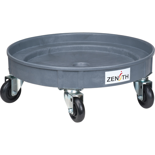 Leak Containment Drum Dolly, 24.25" dia. X 8.625" H, 1.5 US Gal. Spill Cap. Cam Industrial