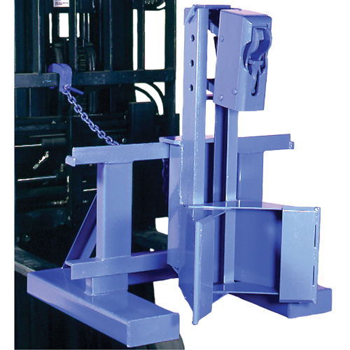 Manipulateur de barils MORSPEED 1500 pour chariot &eacute;l&eacute;vateur, Pour 55 gal. US (45 gal. imp.) Cam Industrial