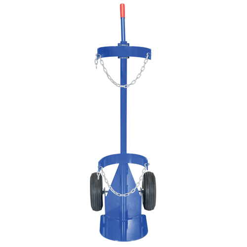 Chariot pour bouteille de gaz, Roues Pneumatique, Base de 12" la x 15-1/2" lo, 500 lb Cam Industrial
