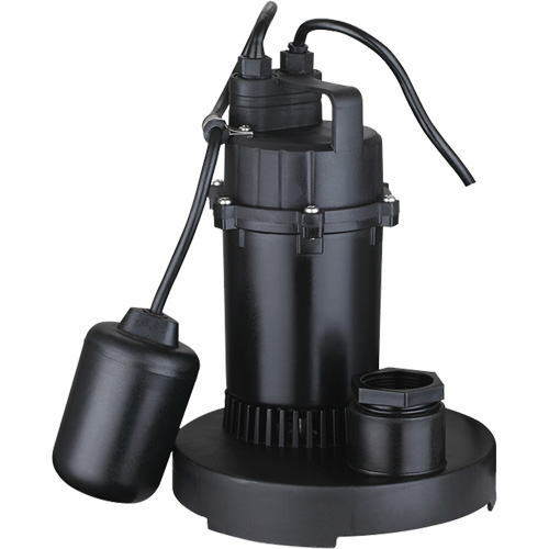 Pompe de puisard submersible thermoplastique, 2560 gal./h, 115 V, 4,6 A, 1/3 CV Cam Industrial