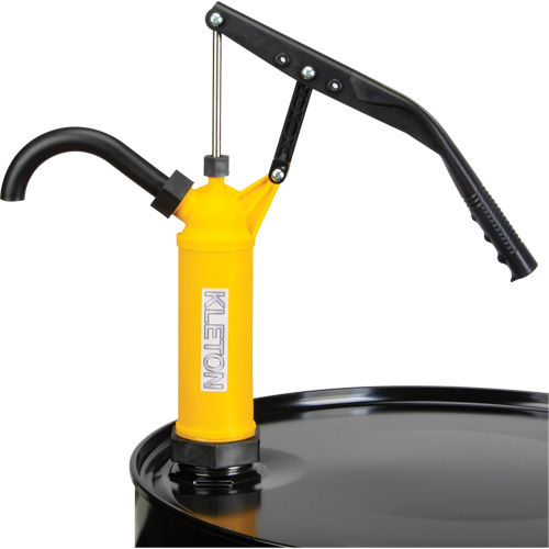 Pompe &agrave; baril de type levier, Polypropyl&egrave;ne, 14 oz/course, Pour barils de 5-55 gal. Cam Industrial