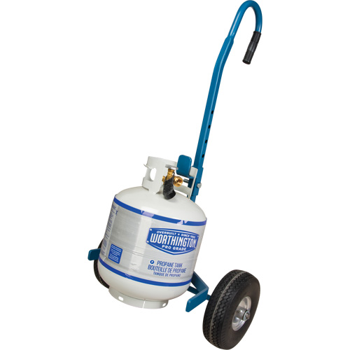 Cylinder Cart, Flat-Free Wheels, 15-1/2" W x 14-1/4" L Base, 600 lbs. Cam Industrial