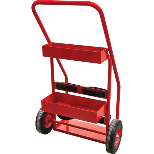 Hot Works Fire Prevention Cart, Semi-Pneumatic Wheels, 17.75" W x 8.9" L Base, 100 lbs. Cam Industrial