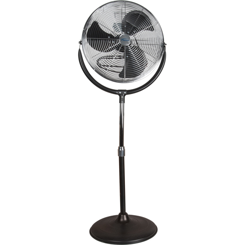 High-Velocity Pedestal Fan, Commercial, 3 Speed, 20" Diameter Cam Industrial
