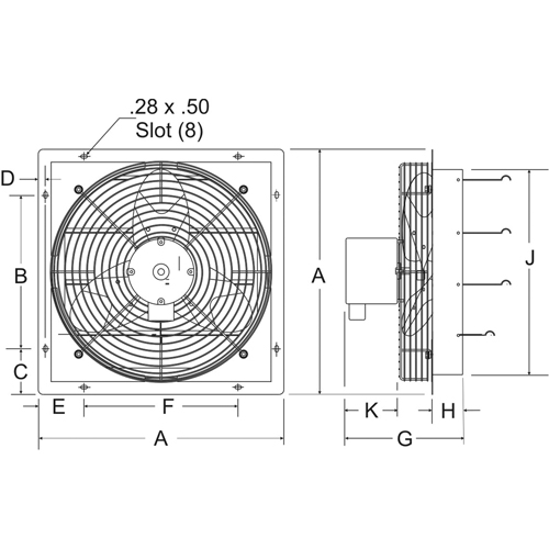 Ventilateurs d'&eacute;vacuation &agrave; volets Cam Industrial