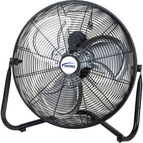 High-Velocity Floor Fan, Commercial, 3 Speed, 16" Diameter Cam Industrial