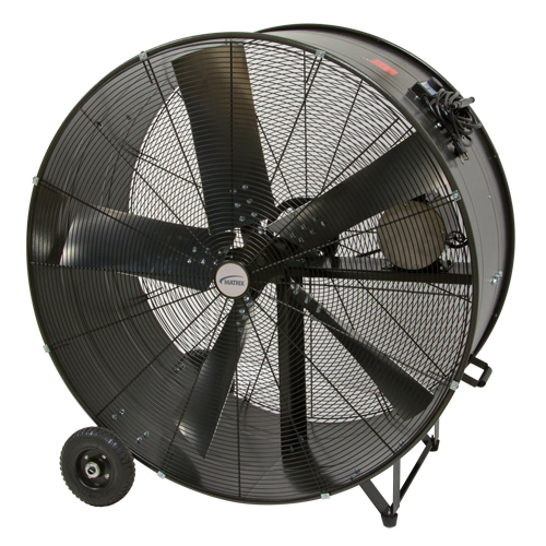 Heavy-Duty Fixed Belt Drive Drum Fan, Industrial, 2 Speed, 42" Diameter Cam Industrial