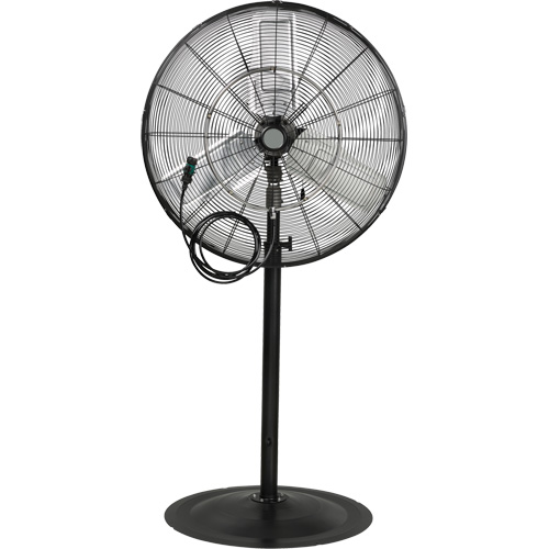 Ventilateur oscillant sur socle avec vaporisation &agrave; moteur &eacute;tanche &agrave; l'eau, Robuste, 3 Vitesses, Diam&egrave;tre de 30" Cam Industrial