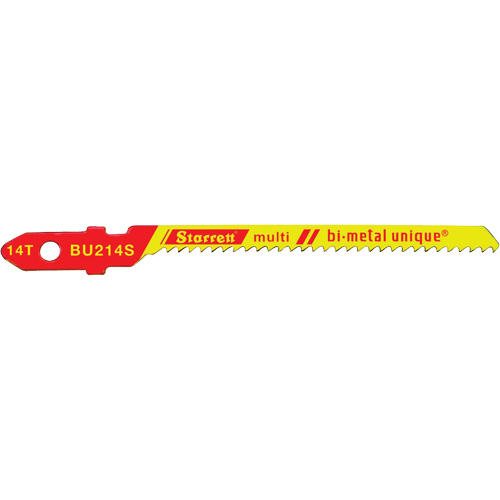 Unified Shank&reg; Jig Saw Blades, Bi-Metal, 2" L, 14 TPI Cam Industrial