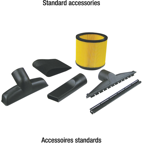 Aspirateur, Secs-humides, 6,5 CV, 16 gal. US (60,6 litres) Cam Industrial