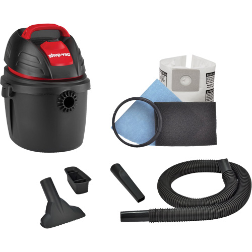 Portable Shop Vacuum, Wet-Dry, 2.5 HP, 2.5 US Gal. (9.5 Litres) Cam Industrial