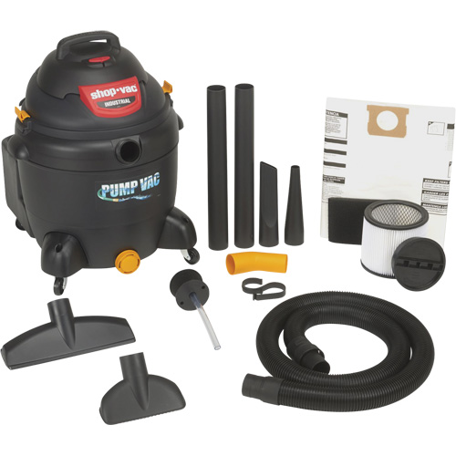 Aspirateur pour atelier avec pompe int&eacute;gr&eacute;e, Secs-humides, 6 CV, 18 gal. US (68,1 litres) Cam Industrial