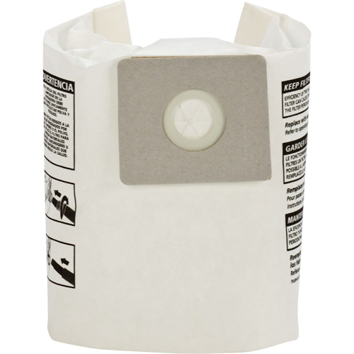 Sacs filtrants pour d&eacute;bris secs jetables de type A, 1 - 1,5 gal. US Cam Industrial