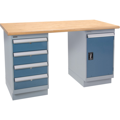Heavy-Duty Workbench, Door & Drawers, 1500 lbs. Cap., 72" W x 36" D, 34" H Cam Industrial