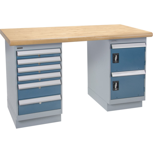 Heavy-Duty Workbench, Door & Drawers, 1500 lbs. Cap., 72" W x 36" D, 34" H Cam Industrial