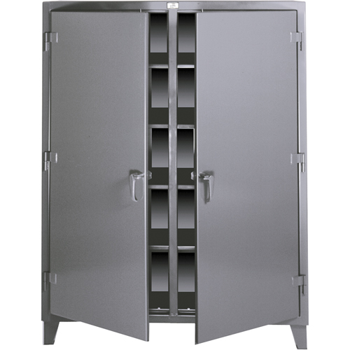 Armoires &agrave; double rangement, Acier, 8 Tablettes, 72" h x 48" la x 24" P, Gris fonc&eacute; Cam Industrial