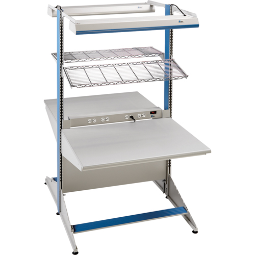 Postes de travail modulaires ergonomiques - Exemples de configurations - A-DC Ajouts de coin &agrave; deux c&ocirc;t&eacute;s, 36" la x 56" p x 84" h, Ajout de coin &agrave; deux c&ocirc;t&eacute;s Cam Industrial