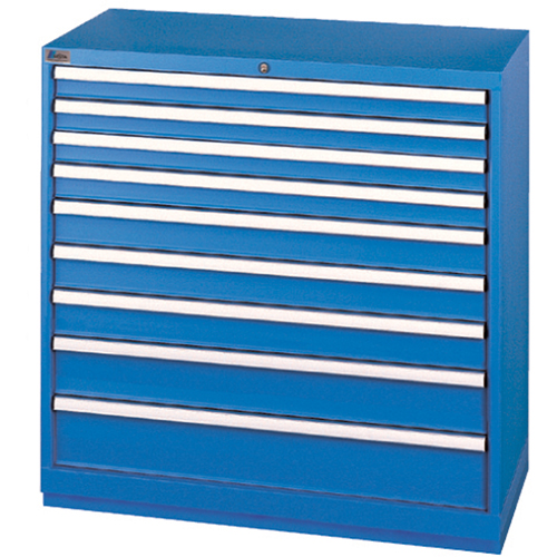 Armoires de rangement avec tiroirs, 9 tiroirs, 40-1/4" la x 22-1/2" p x 41-3/4" h, Bleu brillant Cam Industrial