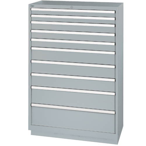 Armoires de rangement avec tiroirs, 10 tiroirs, 40-1/4" la x 22-1/2" p x 59-1/2" h, Gris Cam Industrial