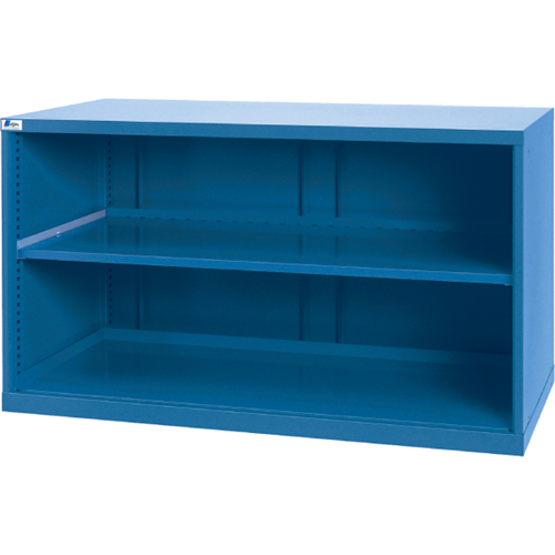 Shelf Cabinets, Steel, 33-1/2" H x 56-1/2" W x 28-1/2" D, Bright blue Cam Industrial