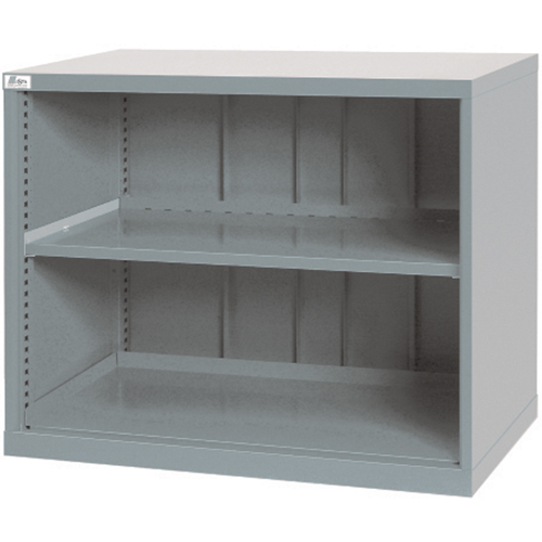 Shelf Cabinets, Steel, 33-1/2" H x 40-1/4" W x 22-1/2" D, Light Grey Cam Industrial