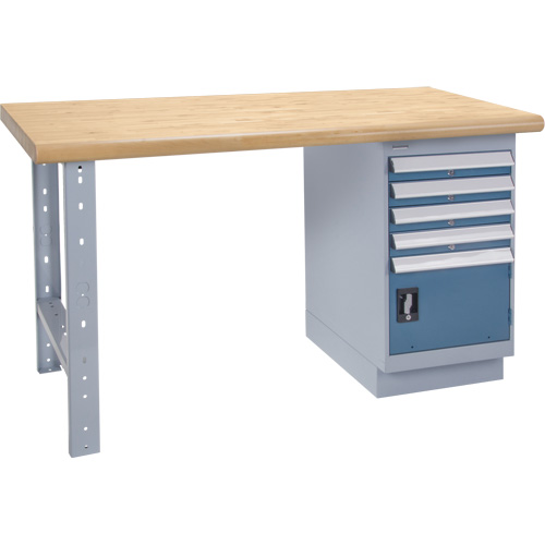Heavy-Duty Workbench, Door w/ Drawer Combination, 1500 lbs. Cap., 60" W x 36" D, 34" H Cam Industrial