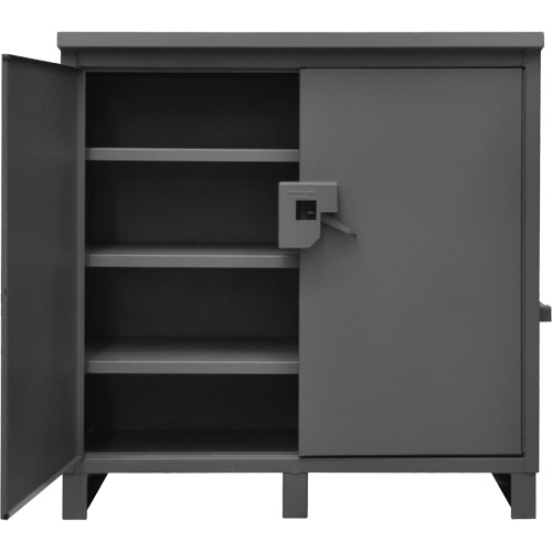 Lockable Jobsite Cabinet, Grey Cam Industrial