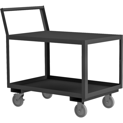 Low Deck Service Truck, 2 Tiers, 24-1/4" W x 51" D x 37-1/2" H, 1200 lbs. Cap. Cam Industrial